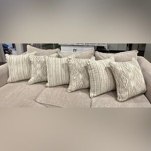 Neutral Patterned Decorative Throw Pillow Set - Unbranded